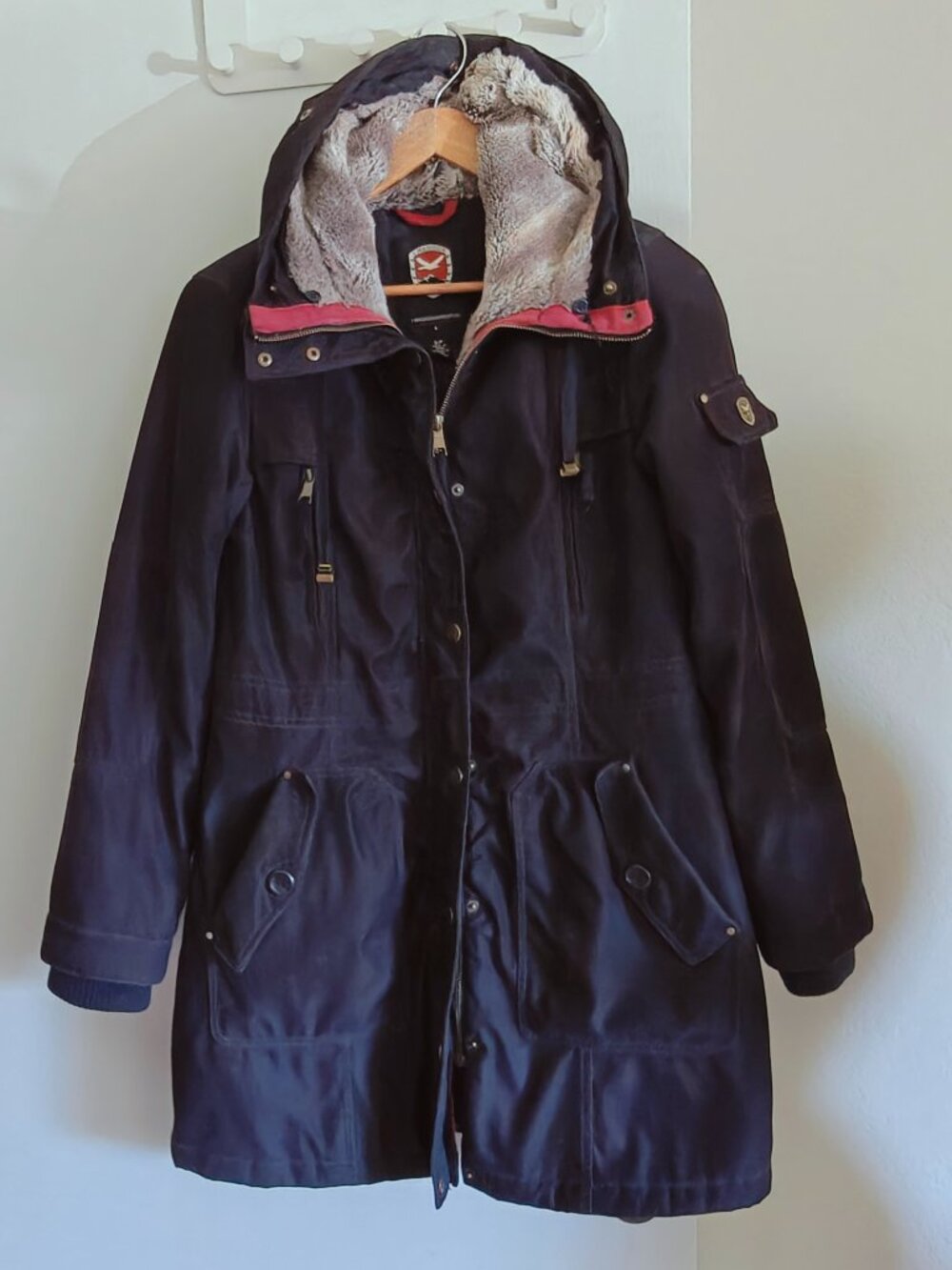 1 Madison Expedition Heritage Collection Dark Blue Parka Anorak Jacket Sz. S